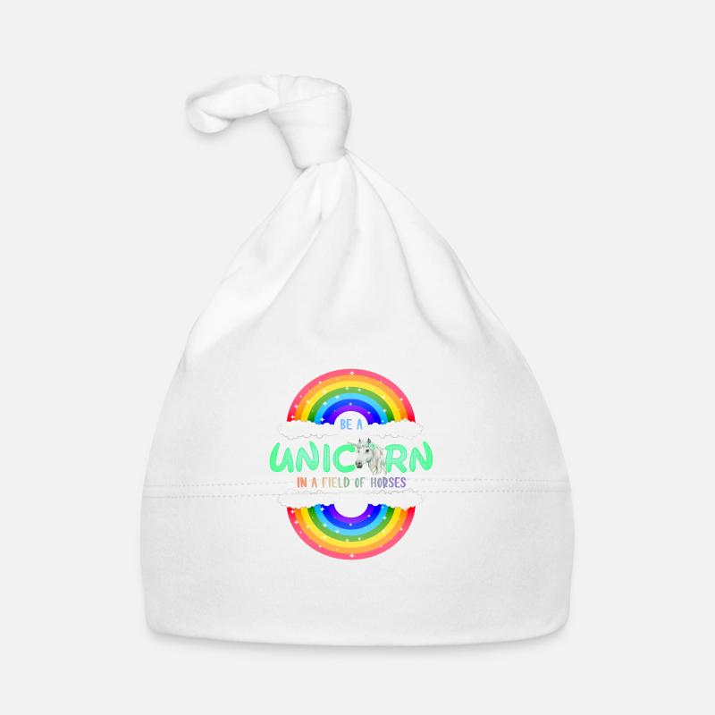Sei ein Regenbogen Einhorn | einhornshirt Baby Bio-Mütze