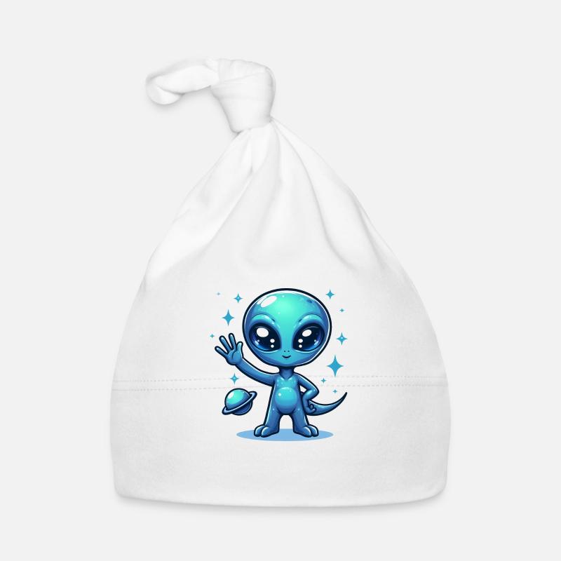 Extraterrestre avec signe de paix Bonnet bio Bébé