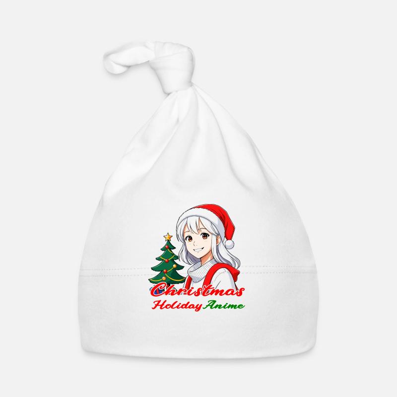 Fille joyeuse - Noël avec l’anime japonais Bonnet bio Bébé