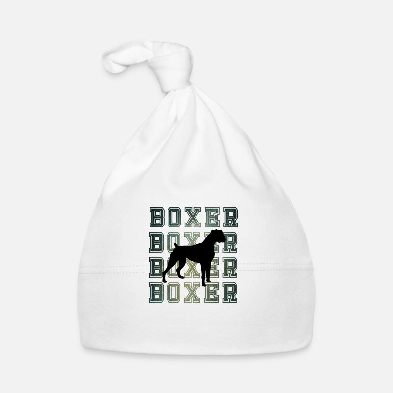 Disko Retro Boxer Hund Baby Bio-Mütze