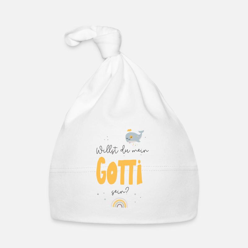 Willst du mein Gotti sein? Gotti Fragen Baby Bio-Mütze