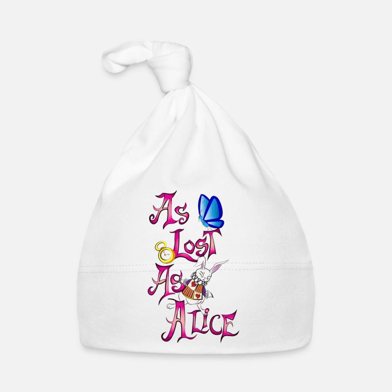 aussi perdu que alice - Bonnet bio Bébé - blanc