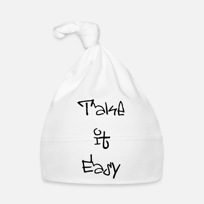 take it easy - Baby Bio-Mütze - Weiß