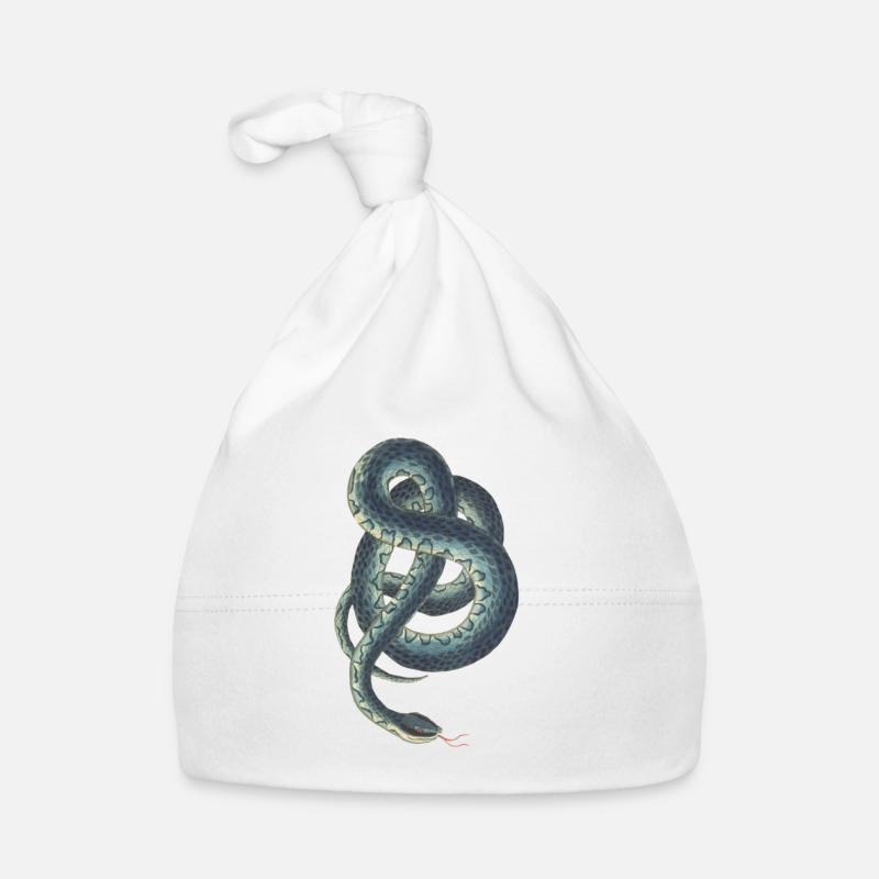 Serpent - Bonnet bio Bébé - blanc