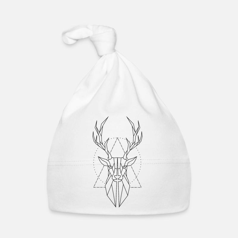 Cerf - Bonnet bio Bébé - blanc