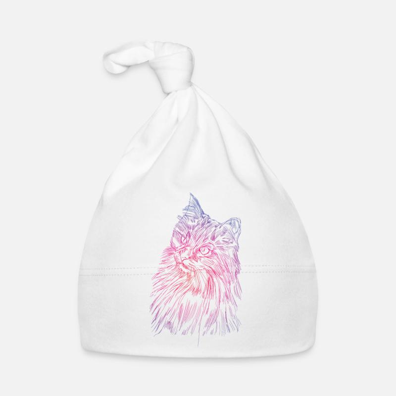 Visage de chat d'un chat persan comme chat domestique Bonnet bio Bébé