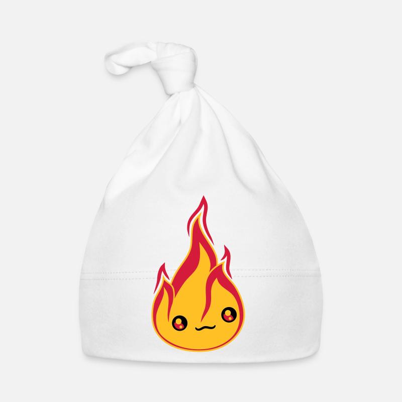 face cute cute little comic cartoon fire f Organic Baby Cap