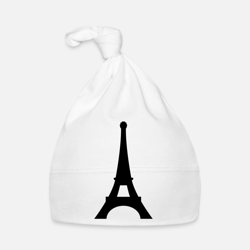 Paris Eiffelturm - Baby Bio-Mütze - Weiß