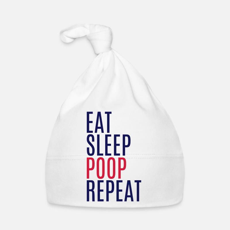 Mangez sommeil merde répéter idée cadeau drôle bébé Bonnet bio Bébé