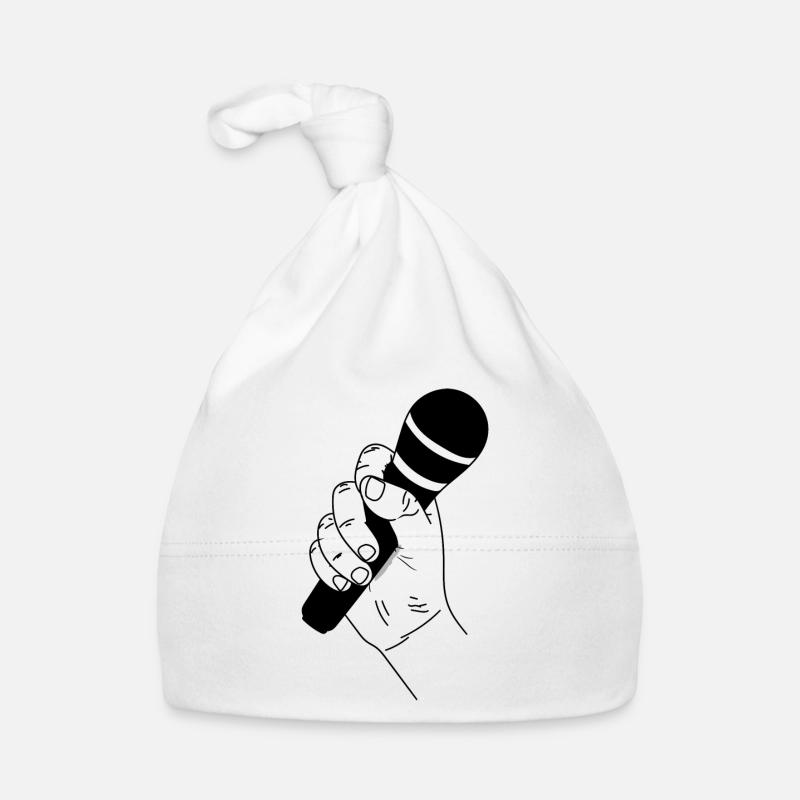 Microphone - Bonnet bio Bébé - blanc