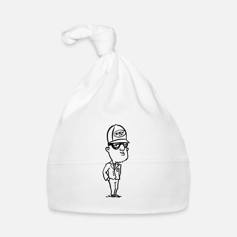 Cooler Typ mit Brille Baby Bio-Mütze