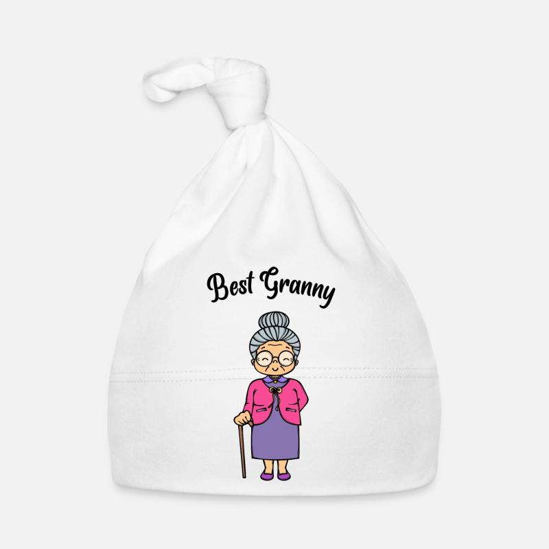 Beste Omi Spruch Sehschwäche Großmutter Brille Oma Baby Bio-Mütze