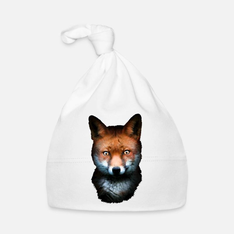Fuchs Tiere Kopf Geschenk Rotfuchs Kunst Baby Bio-Mütze