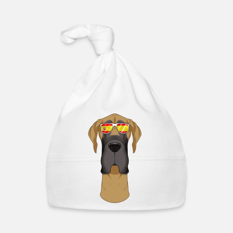 Great Dane I Espagne Lunettes de soleil I Drapeau espagnol Bonnet bio Bébé