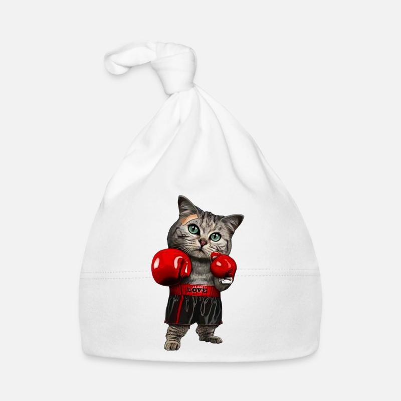 Boîte à chat - Bonnet bio Bébé - blanc