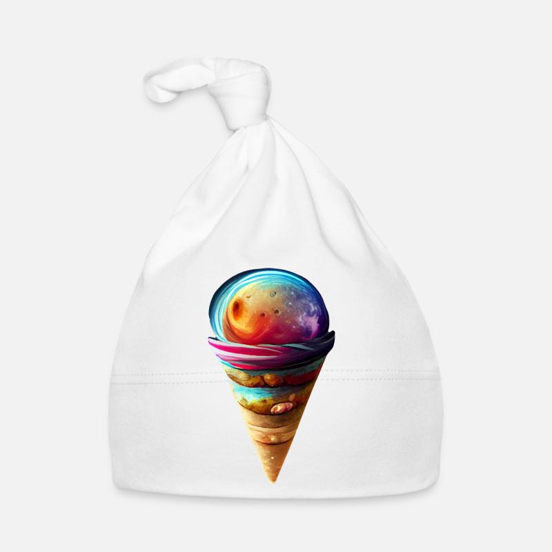 Ice cream as a planet Organic Baby Cap