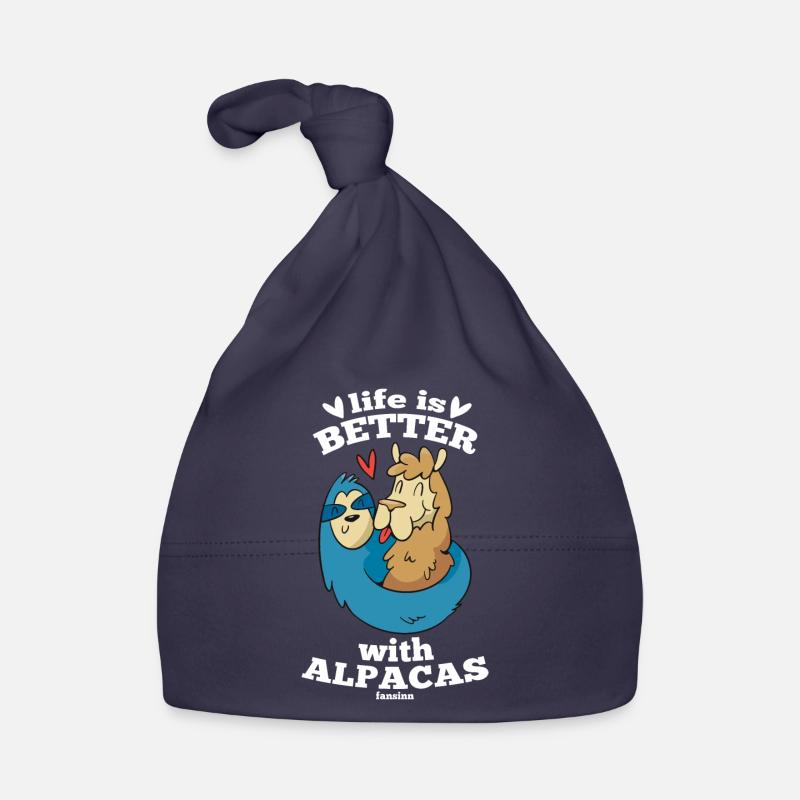 Life Is Better With Alpacas Organic Baby Cap
