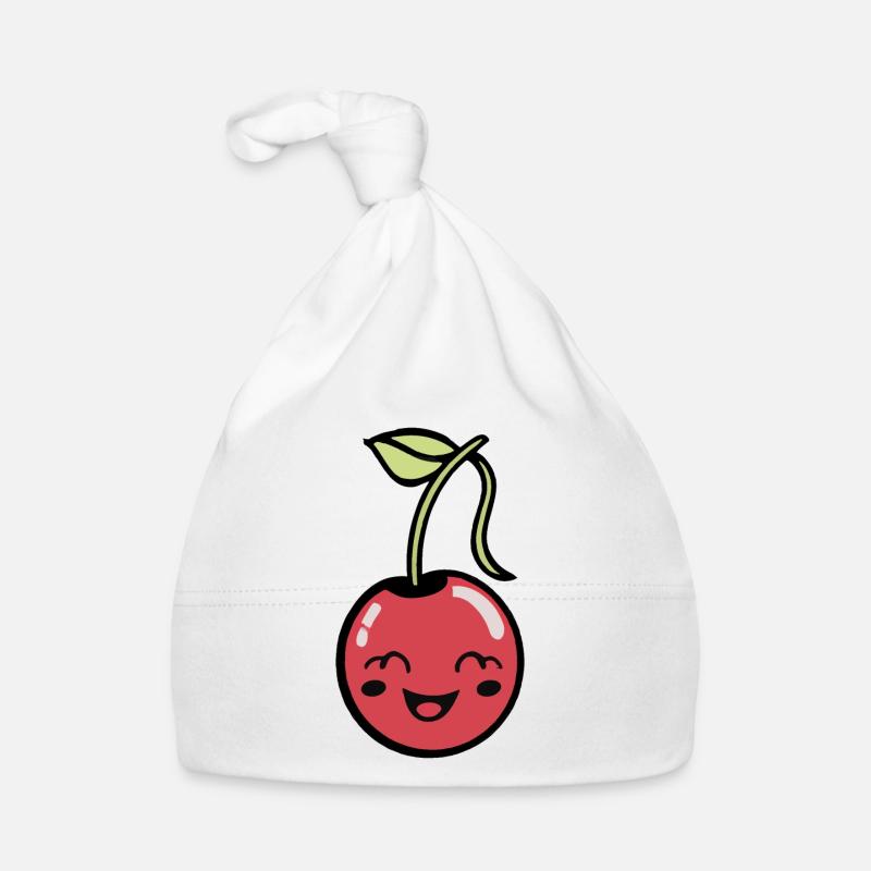 Cerise douce avec visage Bonnet bio Bébé