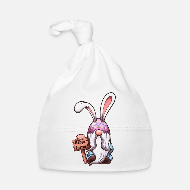Gnome de Pâques avec chapeau d’oeuf de Pâques avec oreilles de lapin Bonnet bio Bébé