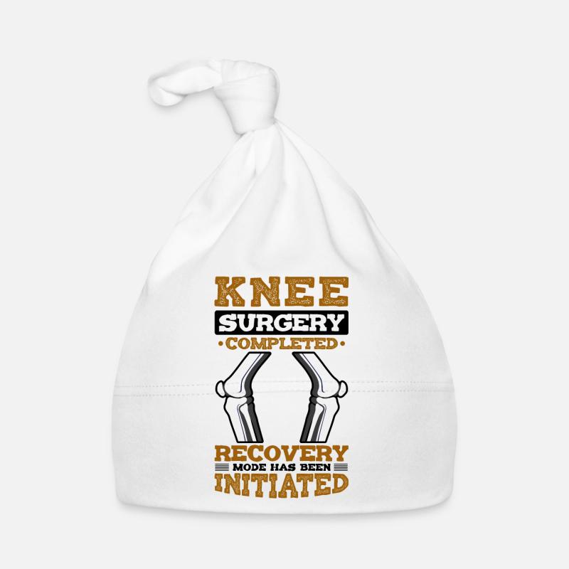 Knee Surgery completed recovery Baby Bio-Mütze