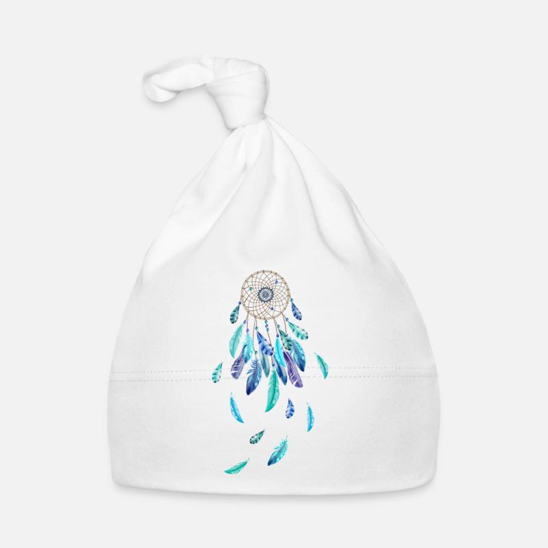 Dreamcatcher blue dreams Organic Baby Cap