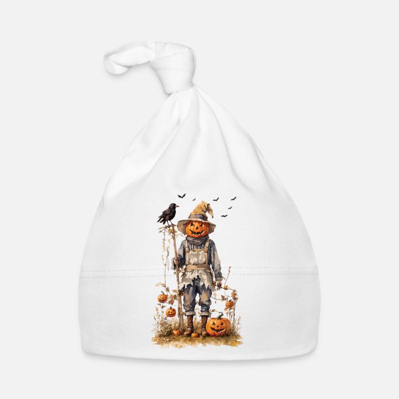 Herbstliche Vogelscheuche Halloween Ästhetik Baby Bio-Mütze