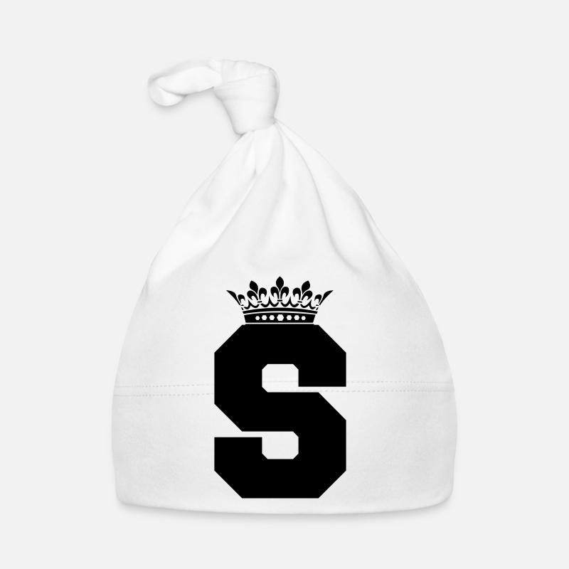 letter S crown Organic Baby Cap