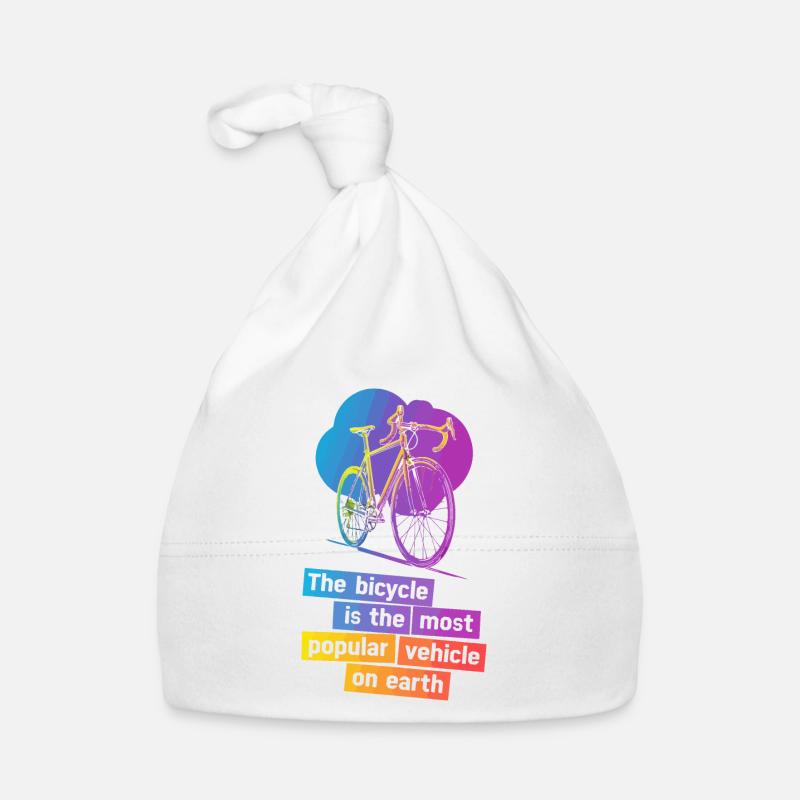 Colourful Bicycle Illustration Design Organic Baby Cap