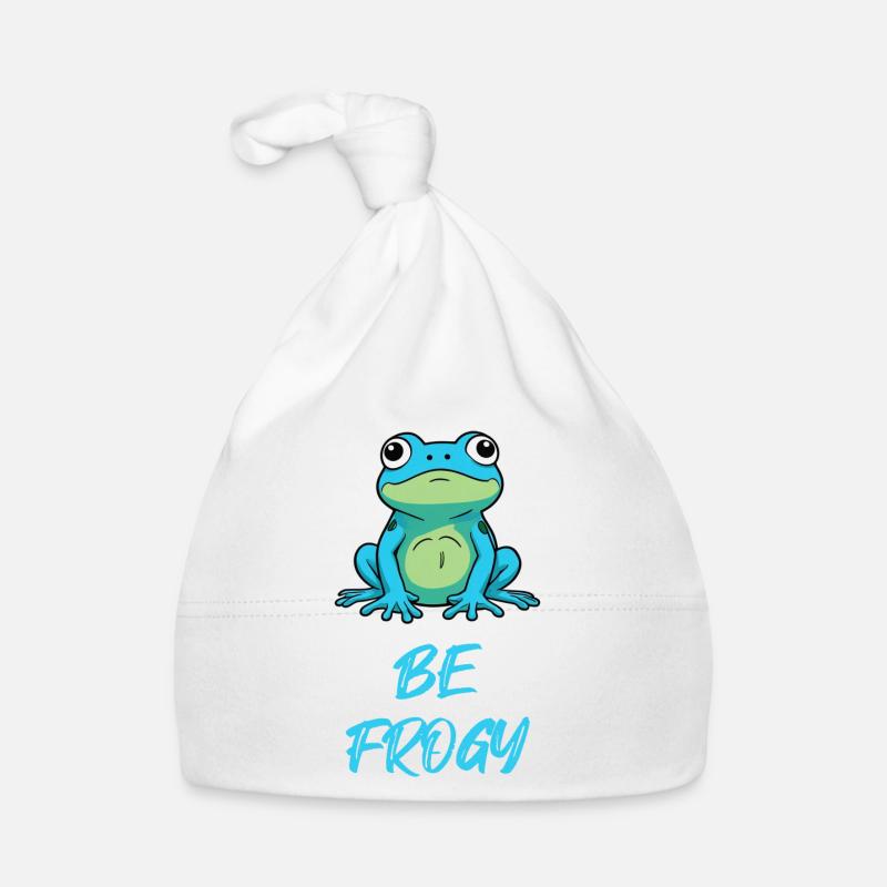 Frosch Blau Baby Bio-Mütze