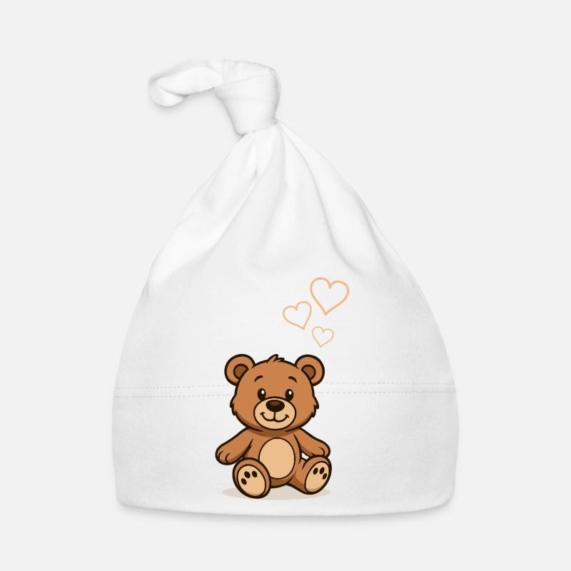 teddybaer comic love Baby Bio-Mütze