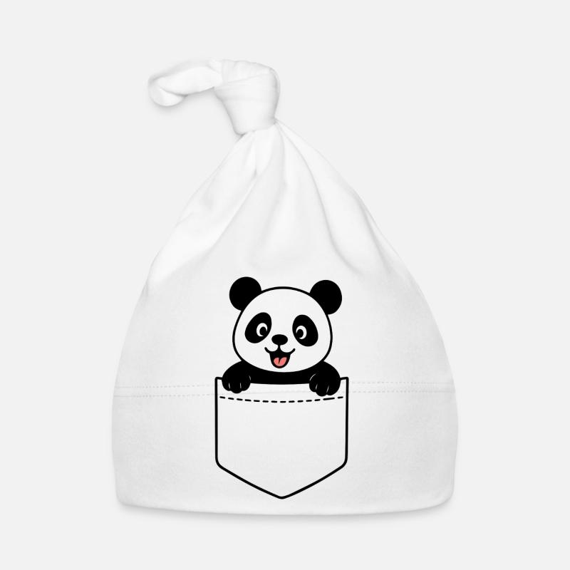 Fröhlicher Panda Baby Bio-Mütze