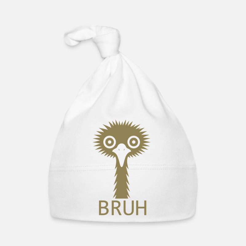 Whimsical minimalist bouquet and emu design Organic Baby Cap