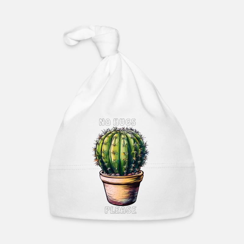 CACTUS PAS DE CÂLINS S'IL VOUS PLAÎT - Bonnet bio Bébé - blanc