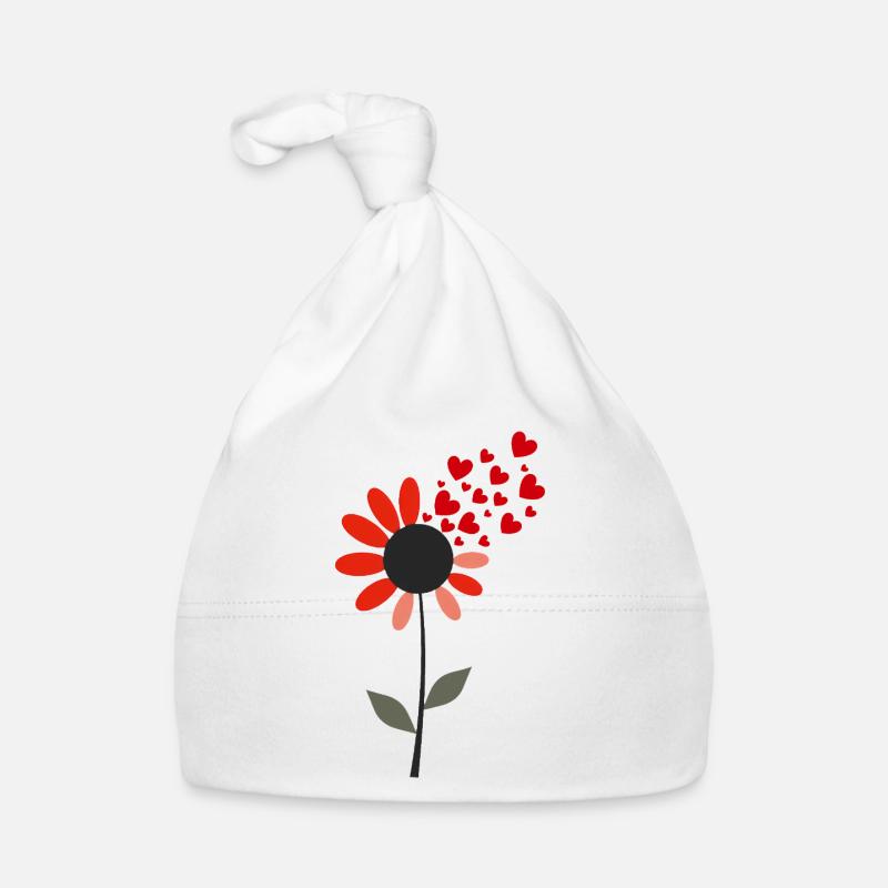Heartburst-Blume Baby Bio-Mütze