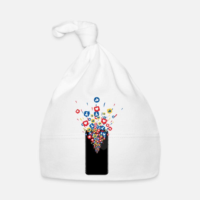 Smartphone Likes Fireworks Organic Baby Cap