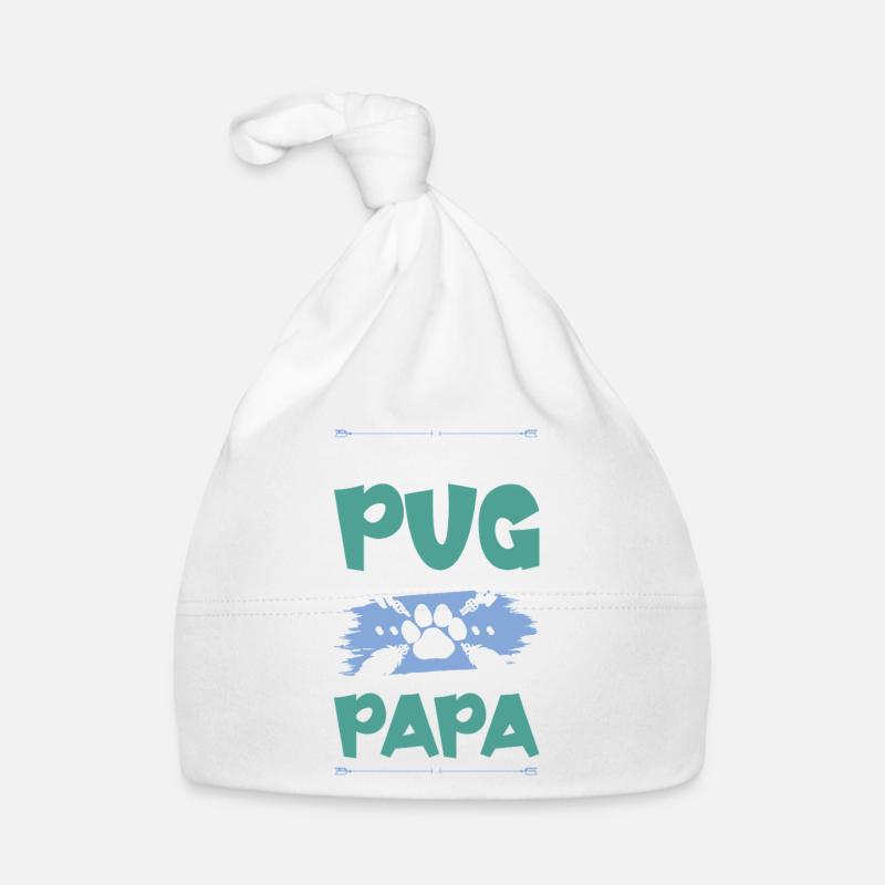 pug pug dogs dad Organic Baby Cap