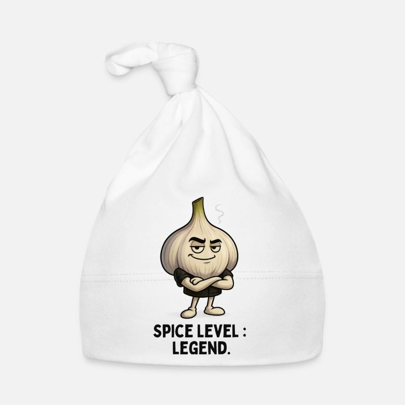Garlic Legend Level Garlic Motif Illustration Organic Baby Cap