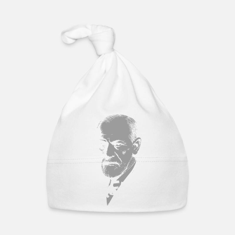 Psychoanalytic dr Freud Icon Portrait Organic Baby Cap