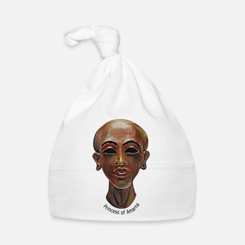 Ancient Egypt Portrait in Earth Tones Organic Baby Cap