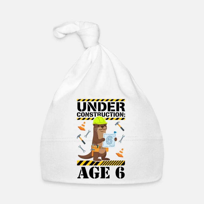 Under Construction 6. Geburtstag Otter Baby Bio-Mütze