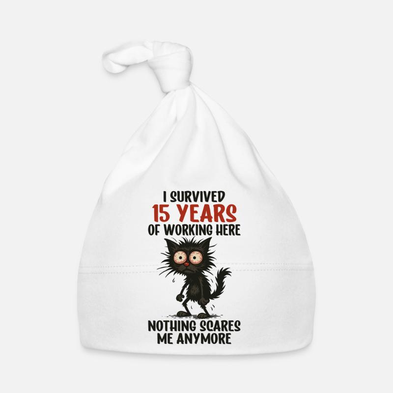 15 Year Company Anniversary Service Anniversary Work Organic Baby Cap