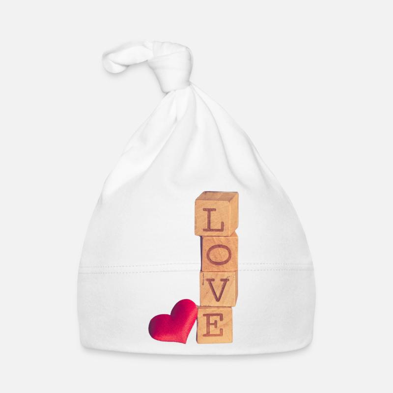 Love Valentine's Day Organic Baby Cap