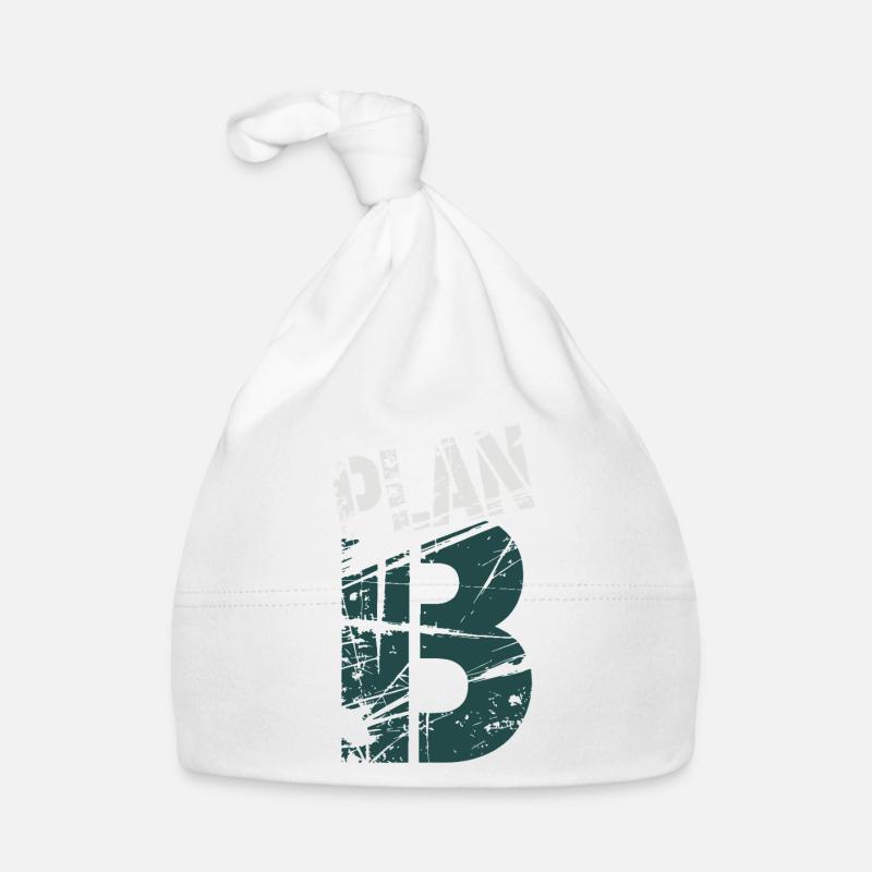 Glyphe numérique Grunge 13 - Bonnet bio Bébé - blanc