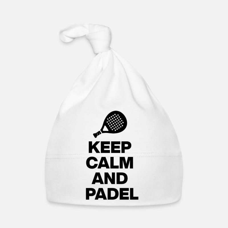 KEEP CALM AND PADEL! SMASH IT SCHWARZ Baby Bio-Mütze