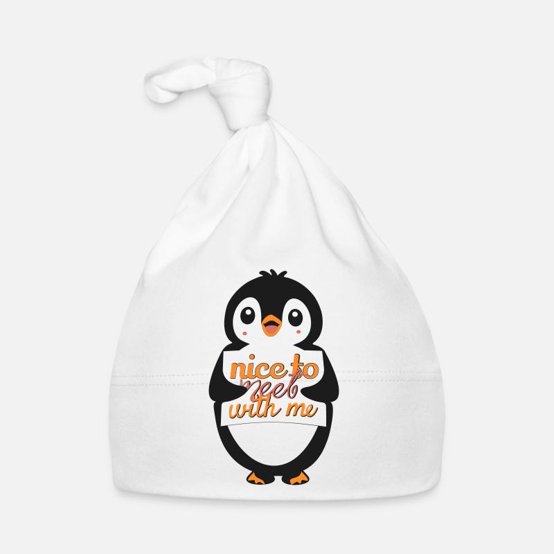 Penguin Banner : Ravi de me rencontrer Bonnet bio Bébé