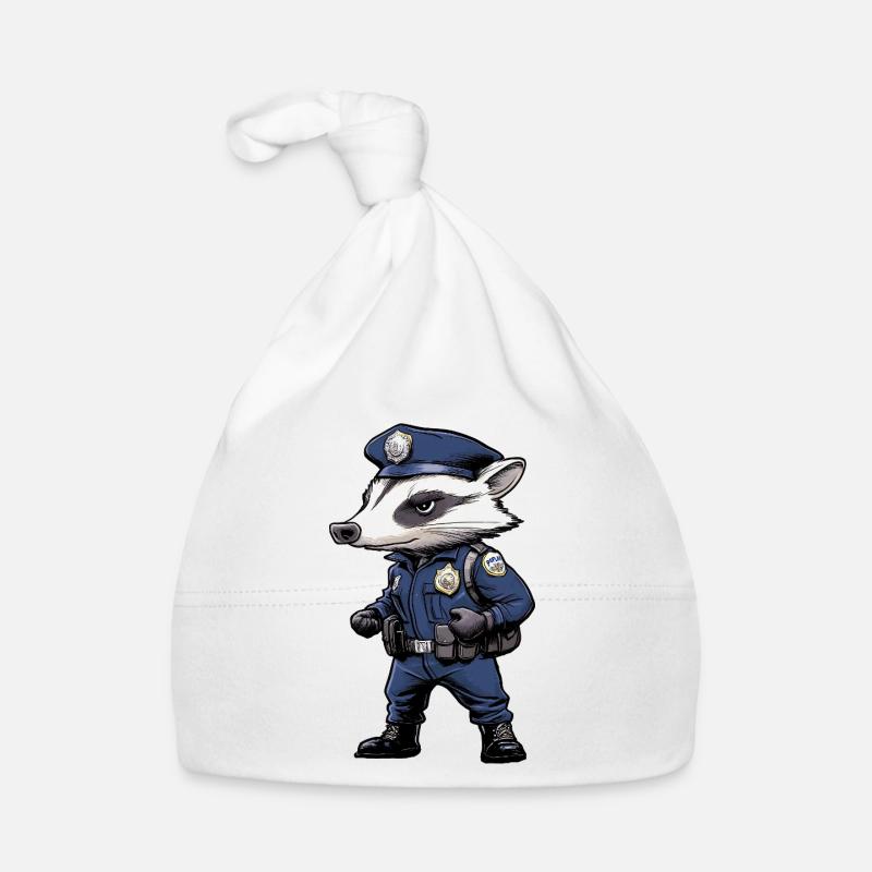 Dachs Polizei Baby Bio-Mütze