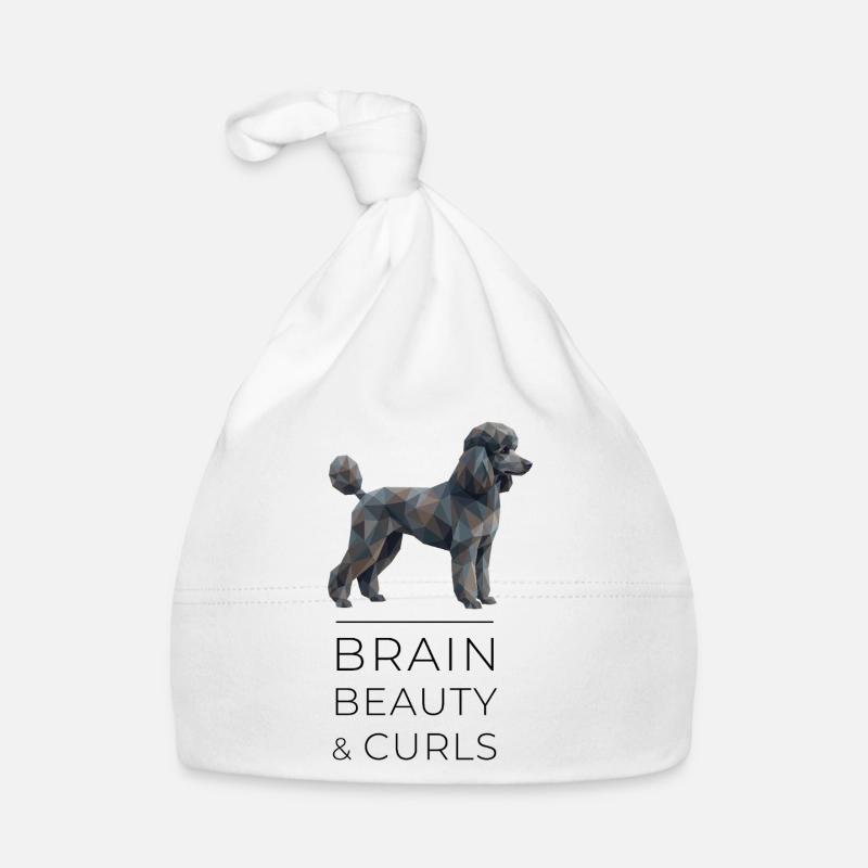 Poodle Low-Poly Art - Brain, beauty & curls Organic Baby Cap
