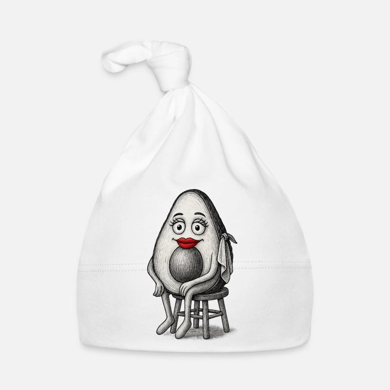 Avocat Décalé - Bonnet bio Bébé - blanc