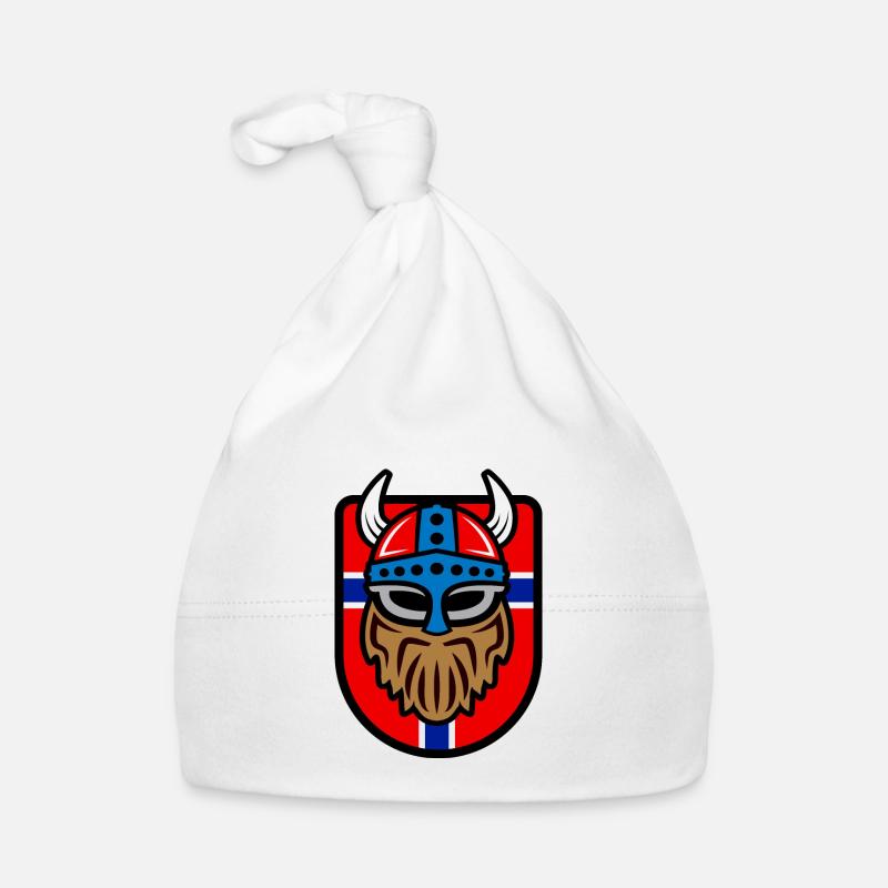 Logo viking cool avec drapeau norvégien Bonnet bio Bébé