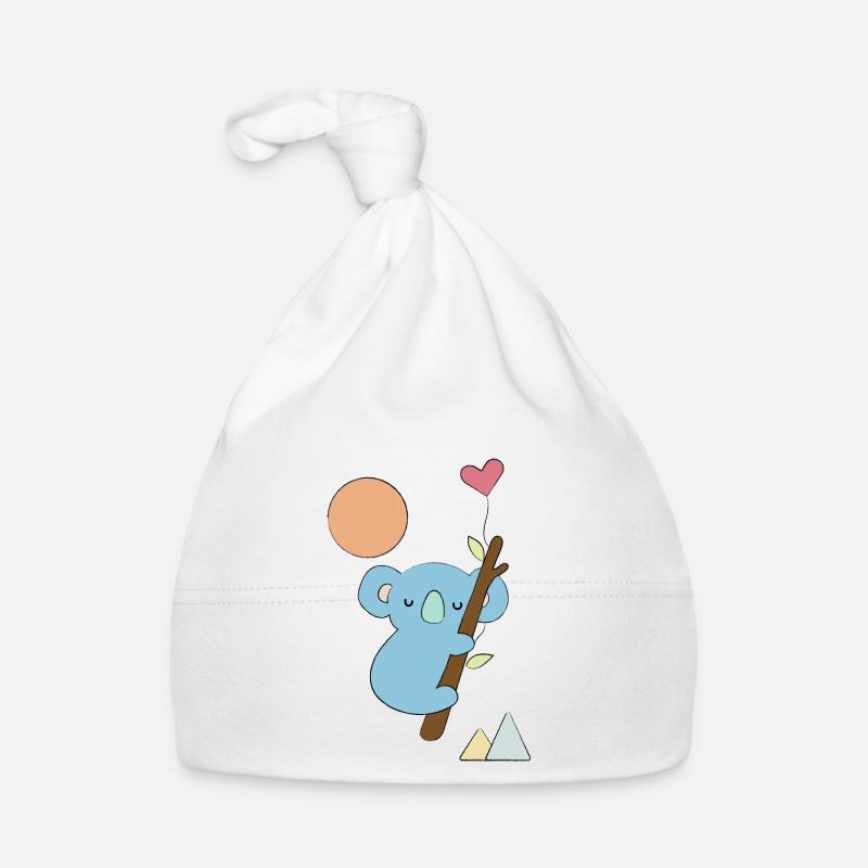 Koala mit Herz - Geschenkidee - Geschenk Baby Bio-Mütze